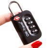 OW-Travel Luggage Locks TSA Approved (3 Pack Black) 4 Digit