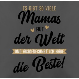 Cushion 50 x 50 cm – "Beste Mama der Welt" – Und ausgerechnet ich Habe die Beste – 50 x 50 cm – Grey – is Mother's Gift Mother Best Mum with Filling Mother's Day Gifts Mum Pillow Gifts for
