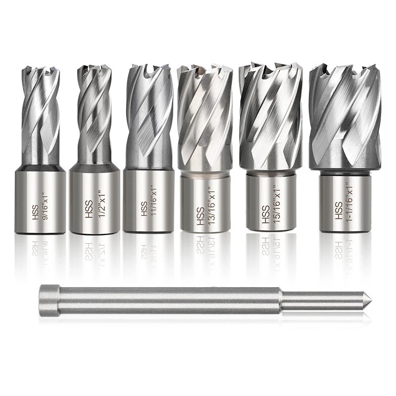 XCAN Annular Cutter Set 6 Pcs Weldon Shank 3/4” Cutting