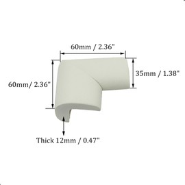 4 Pack Soft Foam Baby Proofing Corner Guards & Edge Protectors, Pre-Taped Table Corner Protector, Children Safety Furniture Desk Bumper, Cushion for Sharp Corners, L Type,White