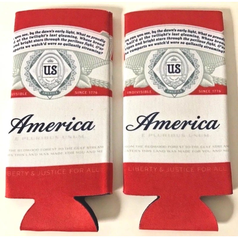 Budweiser AMERICA Logo Beer Koozie - Fits 16 oz Aluminum