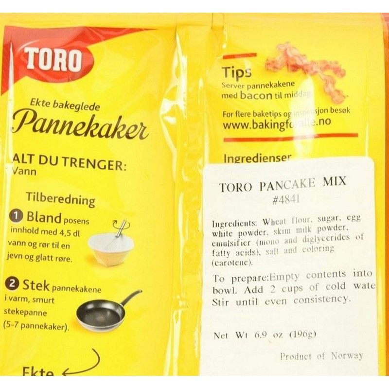 Toro Pannekaker Pancake Mix - 6.9 ounce - 3 pack