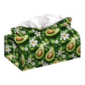 AATACAS Rectangular Tissue Box Cover, Leather Tissue Box Holder, Facial Paper Organizer Dispenser, Modern Home Decoration for Bathroom, Home, Car, Nightstand, Office Desk