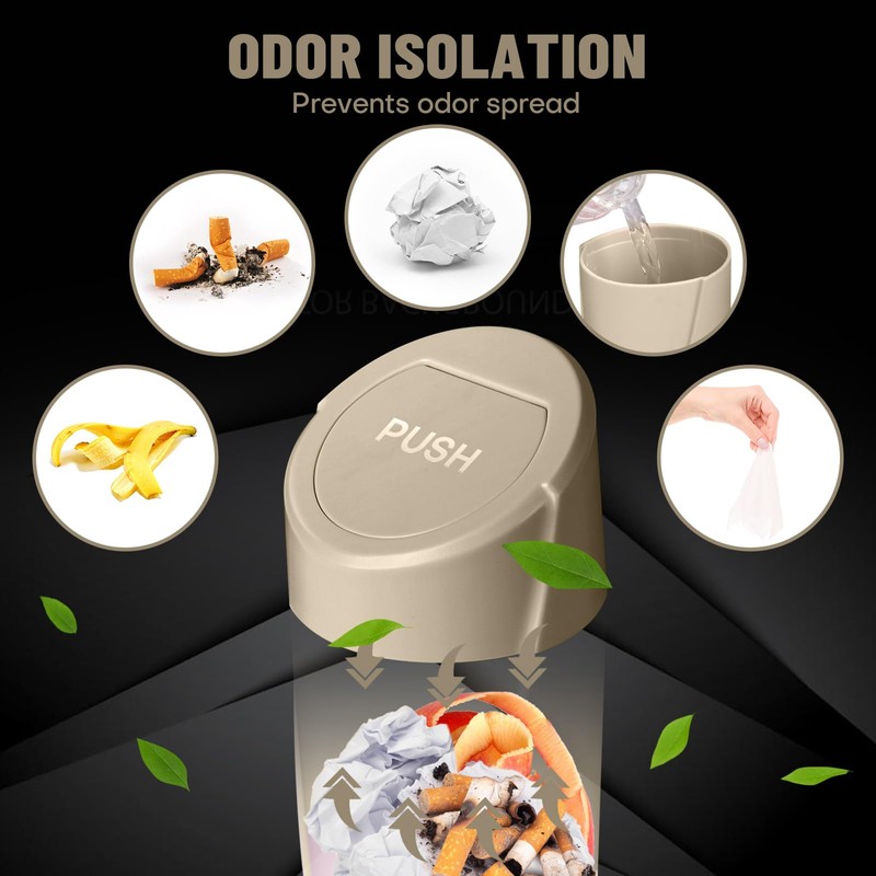 Car Trash Can Bin with Lid - 2 Packs Car