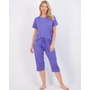Real Essentials 2 Pack: Womens Pajamas Short Sleeve Sleepwear Tops