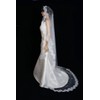 Bridal Mantilla Veil White 1 Tier Long Cathedral Length 4in