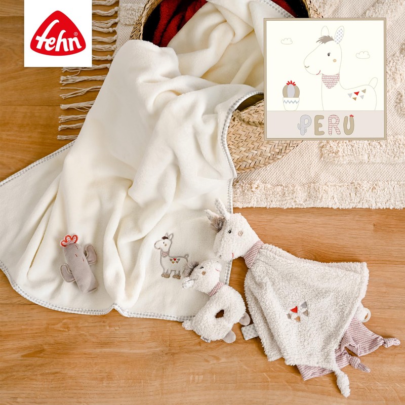 Fehn 397086 BabyLove Hooded Bath Towel – Cotton Bath Poncho