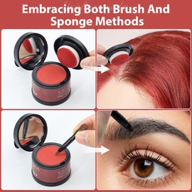 2 Pack Hairline Powder for Women and Men, Used to Root Touch Up Hair Color, Thinning and Gray Hair Coverage and Bald Spots Coverage, Red