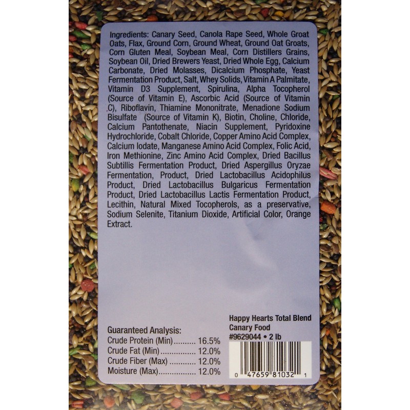 CountryMax Happy Hearts Total Blend Canary Food (2 Pounds)