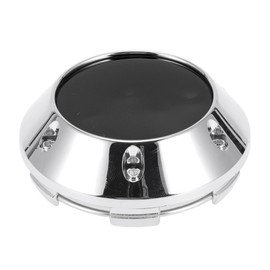 A ABSOPRO Radnabenabdeckungen Radkappen Felgenzentrumskappen OD: 68mm/2,68" Radkappen Radnabenabdeckungen Kunststoff Silberfarben 1 Stück mit schwarzem Aufkleber