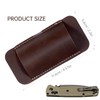 Leather Knife Sheath for Belt, Horizontal Carry Pocket Knife Holder,