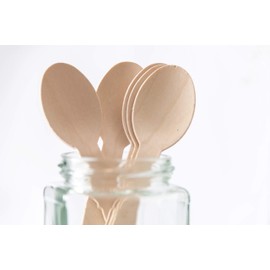 Chef Aid Wooden Spoons 24 Piece Set - Sustainable And Stylish Birchwood Cutlery for Picnics, Parties, Weddings, And More - Biodegradable And Compostable, Sturdy And Durable, Chemical-Free