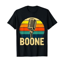 Boone Retro Microphone Music for Vintage Lovers T-Shirt
