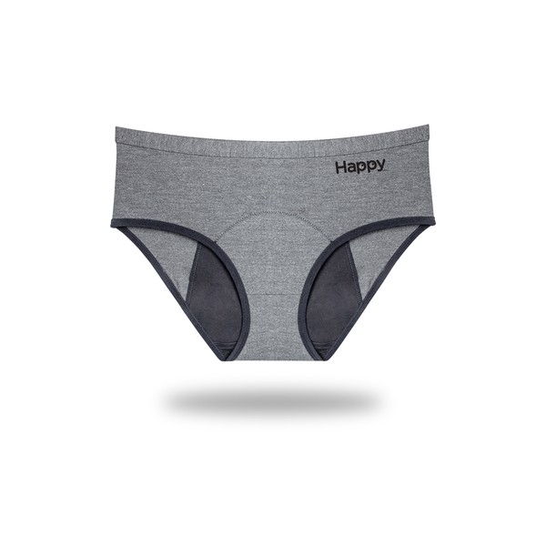Happy Reusable Bamboo Period Underwear Midrise Hipster KANTA Graphite Small