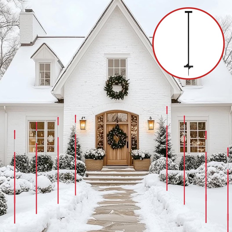 Snow Stake Installation Tool, Heavy Duty Driveway Markers Installation Tool