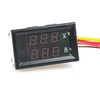 0.28" RED+RED LED DC 0-100V 10A Digital voltmeter Ammeter 2in1