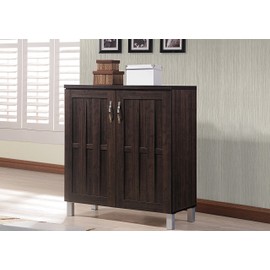 Baxton Studio Wholesale Interiors Excel Sideboard Storage Cabinet, Dark Brown
