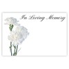 celloexpress In Loving Memory (3 Carnations) Flower Message Cards -
