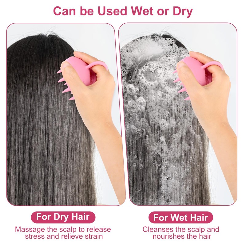 VFANDV 2 Stück Kopfhaut Massagebürste, Shampoo Bürste Scalp Massager Silikon