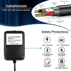 ABLEGRID AC/AC Adapter for AT&T CL82113 CL82213 CL82313 CL82413 DECT 6.0 Cordless Phone Digital Answering System Telephone Handset Charging Cradle Dock ATT (NOT fit Main Base Unit)