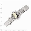 Solid Silver-Tone Acrylic Cameo Hair Barrette 3.25"