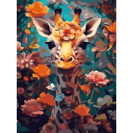 FLAJZ Paint by Numbers Adults, DIY Hand-Painted Oil Painting Set for Beginners and Adults, Acrylic Paint, Children's Painting, Creative Home Decoration, Gift, Christmas (unframed 40 x 50 cm)