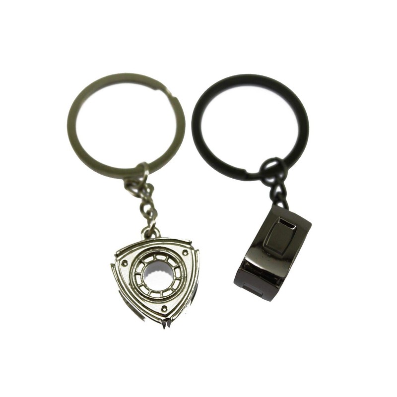 Olive-G 2 Colors Rotary Engine Keychain Keychain Set Silver