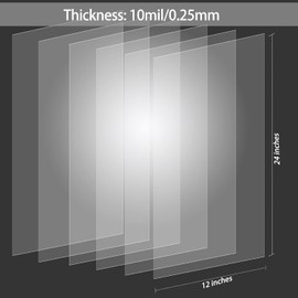 10 Sheets 10 mil Mylar Sheet 12 x 24 inch Milky Translucent Plastic Blank Stencil, Make Your Own Stencil Template Material