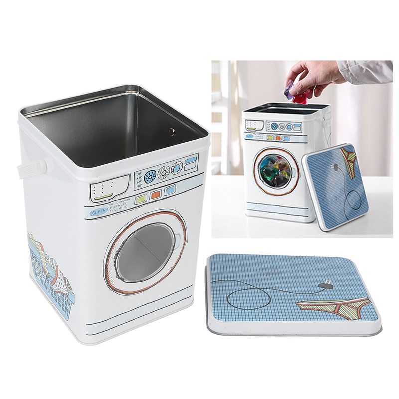 Laundry Powder Metal Box Large Capacity Metal Laundry Detergent Canister