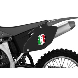 Biomar Labs® N 318 Car Motorcycle Vinyl Sticker Italy National Flag Sticker Motorcycle Motocross Motorsport Racing Number Tuning 8