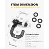 A-BOAR D-Ring Separate Shackles, 2Pack, 3/4" D-Ring Shackles 7/8" Pin,