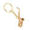Cute Saxophone Pendant Keychain Portable Funny Brass Miniature Saxophone Musical