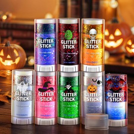8pcs Glitter Stick, Face Glitter Stick,Sparkly Body&Hair Glitter for Kids