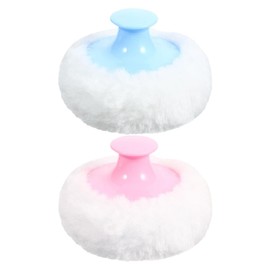 Jojofuny 2pcs Powder Puff 8cm Soft Plush Talcum Applicator For Delicate Skin Washable And Easy Clean Diaper Changes Parenting Use