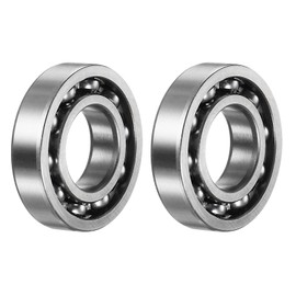 sourcing map 16003 Deep Groove Ball Bearings, Pack of 2, 17 mm x 35 mm x 8 mm, High Carbon Chrome Steel Z0 Open Design Bearings