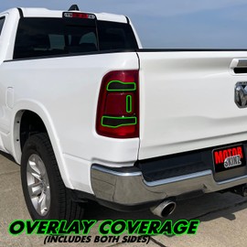 SlickMod PreCut Vinyl Smoke Tint for 2019-2023 Dodge Ram 1500 Tail Light Turn Signal & Reverse (20% Dark Smoke)