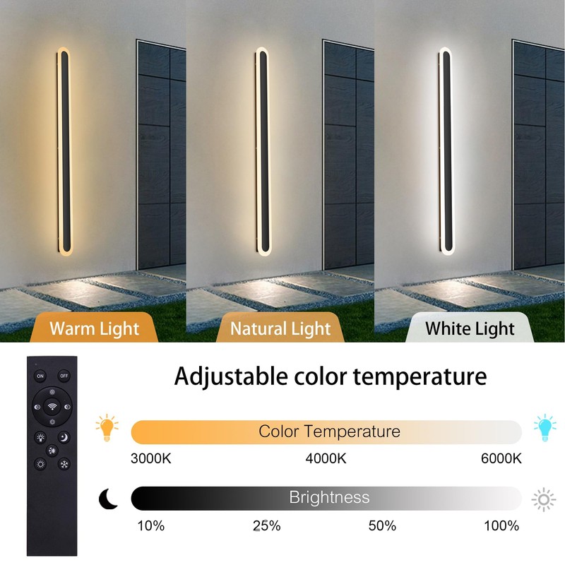 GOTEFULL 2-Pack 40" Long Outdoor Modern LED Wall Light, 30W