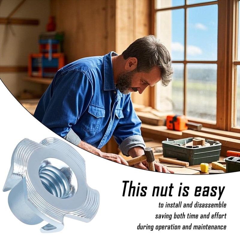 20 Stück Einschlagmuttern M8,Einschraubmutter,Einziehmuttern,Gewindeeinsatz,Gewindehülse,Einschlaghülse,Spezial Einschlagmutter,Zackenmutter,Schlagmuttern Kohlenstoffstahl Mit Einschlagspitzen