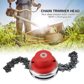 Spiral Chain Trimmer Head, New Trimmer Head Coil Chain Brushcutter Garden Grass Set Garden Lawn Mower Replacement for Lawn Mower Gas Petrol Strimmer
