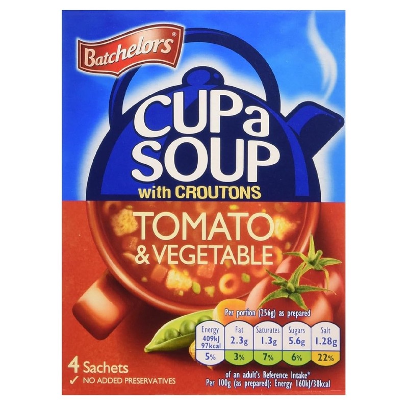 Batchelors Cup a Soup with Croutons Tomato and Vegetable 4