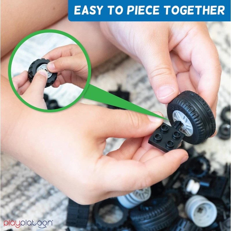 Play Platoon 400 Piece Building Bricks Kit -Car Building Set