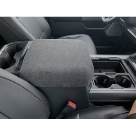 Auto Console Covers- Fits The Ford F-350 Super Duty 2023-2025 (5 Passenger with Front Bucket Seats) Center Console Armrest Cover Fleece- Dark Gray