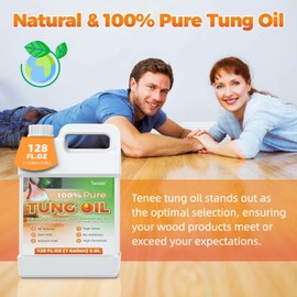 Tenee Waterproof Pure Tung Oil That Strengthens & Protect Wood – Project Food Grade Tung Oil Finish – Food Safe Wood Sealer for Pet Houses, Garden Boxes, And More