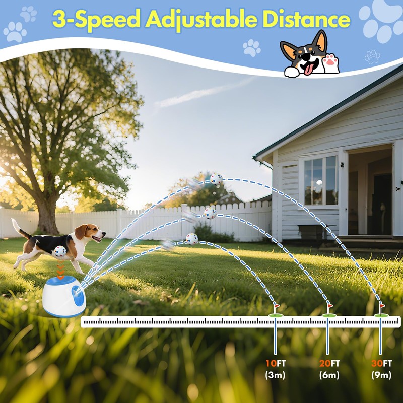 Deeteck Automatic Dog Ball Launcher for Small and Medium Dogs