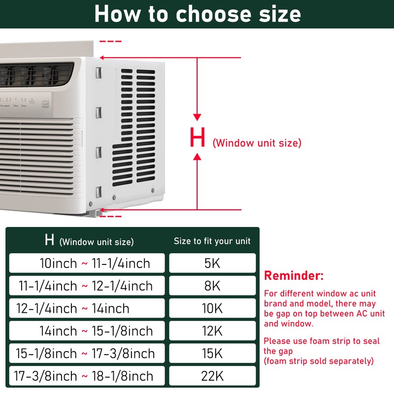 Flehomo Window Air Conditioner Side Panels with Frame, Adjustable Insulation