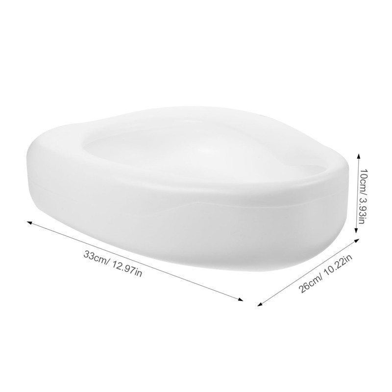 TOVINANNA Heavy Duty Bedpan for Elderly Spill Plastic Bedpan for