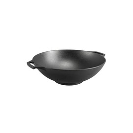 Lodge Pre-Seasoned Cast Iron WOK - Dual Assist Handle - Use in the Oven, on the Stove, or on the Grill - 14 Inch