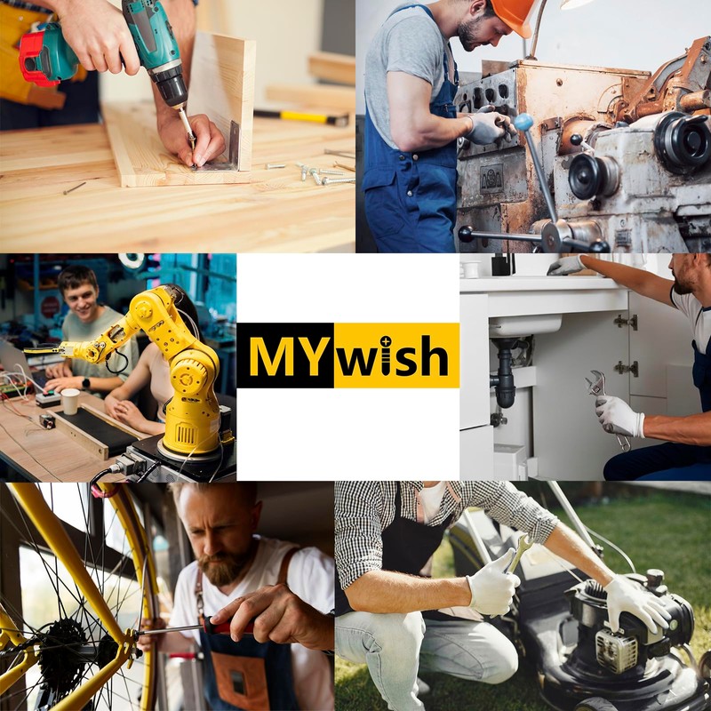 Mywish (10 Sets) 1/4-20x1-3/4 Hex Head Assorted Screws Nuts and