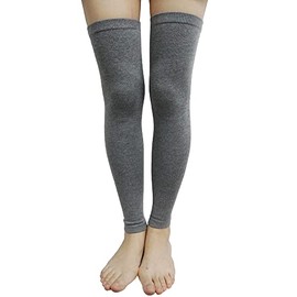 Women's Cashmere Wool Winter Warm Knitted Over Knee High Leg Warmer (Gray)