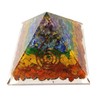 Orgone Seven Chakra Crystal Energy Generator Pyramid | Natural Chips
